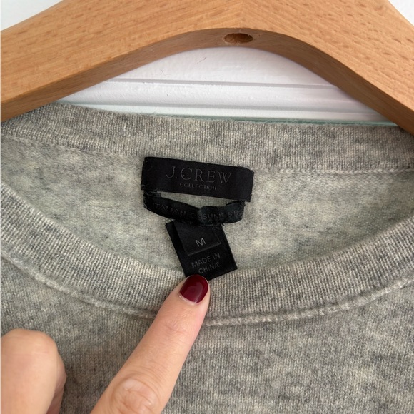 J. Crew Light Gray Women's Crew Neck Cashmere Sweater - Picture 2 of 2